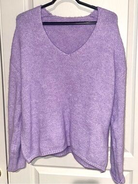 V-Neck Mohair Sweater